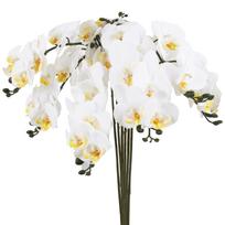 6 vnt dirbtinių orchidėjų stiebai, dirbtiniai falenopsio gėlės Real Touch Orchidijos dirbtinių gėlių stiebai namų dekoravimui balta
