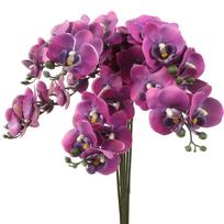 6 vnt dirbtinių orchidėjų stiebai, dirbtiniai falenopsio gėlės Real Touch Orchidijos dirbtinių gėlių stiebai namų dekoravimui violetinė