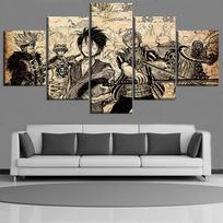 Aukštos kokybės drobės spaudinys vientisas paveikslas 5 skydelių meniniai veikėjai paveikslėlis be rėmelio Anime plakatas namų dekoratyvinis sienų menas 30x40cm*2  30x60cm*2  30x80cm*1