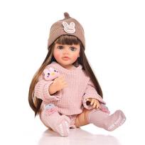 NPK 55 cm Baby Doll Girl Reborn Princess Minkšta viso kūno silikoninė vonios lėlė 55cm beige