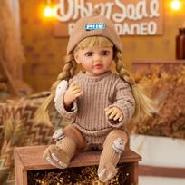 NPK 55 cm Baby Doll Girl Reborn Princess Minkšta viso kūno silikoninė vonios lėlė 55cm brown