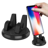 360 Rotating Car Phone Holder Multifunctional Silicone Air Vent Clip Mount Mobile Phone Holder Cell Phone Stand And Use Black phone holder