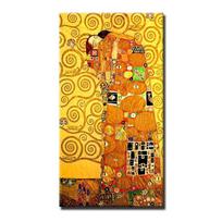 Gustavas Klimtas Bučinys Klasikinė aliejinė tapyba Drobės spausdinimas Šiuolaikinis namas Svetainės miegamojo apdaila Garsus plakatas 70cm×100cm NoFrame