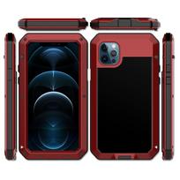 Šarvuotas itin tvirtas apsauginis dėklas iPhone 16 15 Pro Max 7 8 Plus XR X Xs 11 12 13 Pro Max 14 Plus SE 360 metalinis tankas lauko smūgiams atsparus dangtelis iPhone 15 pro max raudona