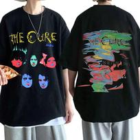 Britų roko grupė The Cure In Between Days 1985 m. marškinėliai Vintage Punk Gotiški Unisex trumparankoviai Oversized marškinėliai Streetwear 2XL gray