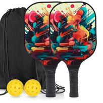 „Pickleball Shot“ šalto spaudimo korio formos lauko sporto 40 skylių „Pickleball“ stiklo pluošto raištelių maišelių rinkinys