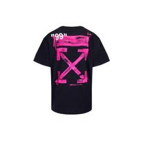 Off-White Trafaretinis Strėlės Dydžio Viršutinis Marškinėlis Juodas Vyriški Viršutiniai Drabužiai OMAA038R191850151028 M pink