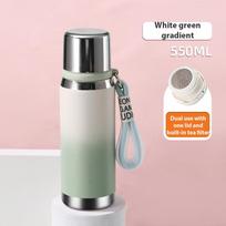316 nerūdijančio plieno izoliuotas puodelis, didelės talpos, paprastas vakuuminis puodelis, nešiojamas, studentams, kulkos galvutė, sportinis izoliuotas vandens puodelis 550ml gray