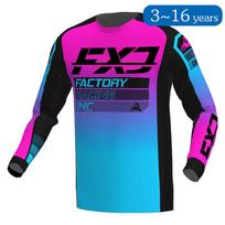vaikas Motocross Jersey lenktynės Visureigis dviratis MX Enduro MOTO Motociklas berniukas mergaitė vaikas 5 6 7 8 9 10 11 12 13 14 15 16 M-Jersey-kid black