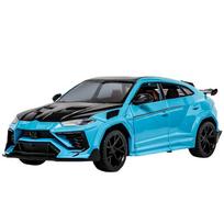 1/24 Lamborghini URUS Bison Mansory SUV Lydinio Liejimo Žaislinio Automobilio Modelis Garsas ir Šviesa Vaikiškas Žaislas Kolekcionavimas Gimtadienio Dovana mėlyna
