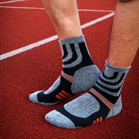 1/5 poros sportinių frotinių įgulos kojinių Coolmax prakaitą sugeriančios spalvingos fitneso badmintono teniso dviračių bėgimo futbolo kojinės kompresinės One size pilka