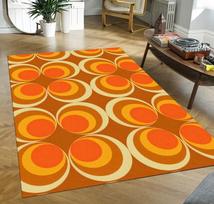 Retro plotas kilimas Psichodelinis groovy kilimas Trippy kilimas Neslystantis skalbiamas kilimas svetainei miegamajam virtuvei vonios kambariui grindų kilimėlis 50x80cm-20x31in