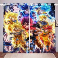Dragon Ball Anime Blackout Užuolaidos Užuolaidos Svetainė Miegamasis Balkonas Ekranas Namai 100% Poliesteris Perforuotas 100x140cm