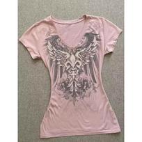 American Vintage Marškinėliai su imituojamomis dviem dalimis Moteriški gatvės drabužiai Hip Hop Gotika Harajuku Grunge Y2k Crop Topai Juodi kaukolės pankroko marškinėliai XL gray