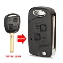 jingyuqin Nuotolinio valdymo sulankstomas automobilio raktų dėklas Toyota Yaris Carina Corolla Avensis Automobilio raktų dėklas Su mygtukais Toy43 Toy47 Toy48 mažas berniukas mėlynos spalvos