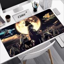 Demon Slayer Pelės kilimėlis Žaidimų nešiojamųjų kompiuterių Klaviatūros kilimėlis Stalo kilimėlis PC Stalo apsauga Pelės kilimėlis Žaidėjams Biuro kilimėliai Anime Pelės kilimėlis Pelės Kilimas 30x60cm gray
