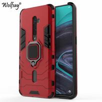 Oppo Reno 2 dėklas Reno 4 5 6 4Z 7Z 5G Šarvuotas magnetinis laikiklis viso krašto apsauga Oppo Reno 2 dėklui Oppo Reno 2 For Oppo Reno 2 raudona