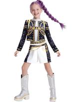 2025 Kpop Demonų Medžiotojo Cosplay Kostiumas Rumi Zoey Mira Cosplay Mergaičių Stilius Vaikų Sceniniai Drabužiai Helovinas 110 cm black