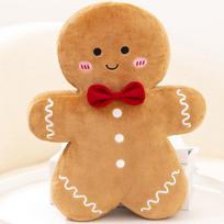 Christmas Tree Gingerbread Man Doll Christmas Story Pillow Sofa Cushion Doll Christmas Eve Decoration Gift 40Cm black