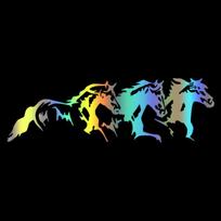 Ck3386 #Running Horses Vinilinis automobilio lipdukas, atsparus vandeniui, šaltas, atsparus vandeniui, nuimamas lipdukas, lipnūs automobiliniai lipdukai 80x26 cm
