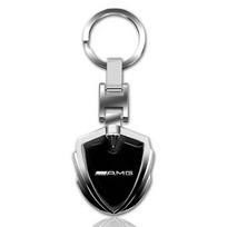 1 vnt. 3D metaliniai raktų pakabukai Automobilių emblemos Raktų pakabukas Mercedes Benz AMG W212 W205 W246 W177 W176 W213 GLC GLE GLS ML Sveikinimo lazerinė projekcinė logotipo lemputė AMG gray