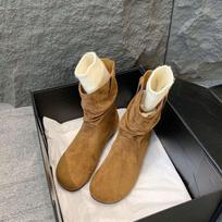 Madingi Nauji Suede Laisvalaikio Batai Moteriški Madingi Universalūs Kulniukai Trumpas Įslystamas Plokščiapadis Retro patogus Minkštas Padas Moteriškas Batai 35 black