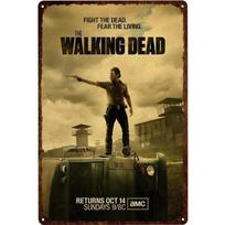 Metalinis skardinis plakatas The Walking Dead filmas Metalinis ženklas Plokštelė Plakatas Barui Klubui Sienų dekoras Retro Namams Vintažinė sieninė plokštelė Pakabukas 30x40cm(11.8x15.7inch)