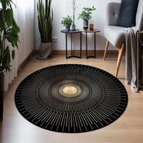 Saulės spindulių apvalus kilimas - Minimalistinio viduramžio stiliaus apvalus kilimas patalpoms, minkštas prie durų ar vonios kilimėlis svetainei, prieškambariui, namų dekoravimui Diameter 60cm