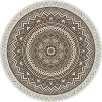 Retro apvalus kilimas svetainei, sofos kilimas, miegamojo dėvėjimui atsparus lovos šoninis kilimas 60 * 60cm