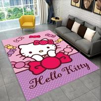 Sanrio animacinio personažo mergaitės kilimas Naujas Hello Kitty katės kilimas miegamojo, svetainės, namų sofos dekoravimui Vaikų ropojimo kilimėlis 40x60cm white