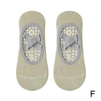 Professional Women Yoga Socks Silicone Anti-slip Grips & Straps Ballet Pilates Socks Women Breathable Barefoot Workout Socks violetinė