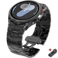 Nerūdijančio plieno apyrankė Samsung Galaxy Watch 7 6 5 4 40mm 44mm 6 Classic 43mm 47mm Be tarpų Metalinė apyrankė 5Pro 45mm Greita apyrankė Galaxy 6 Clasic 43mm juoda