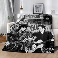 Spausdinta antklodė Pikniko antklodės Karalius E-Elvis Presley Šilta antklodė Minkšta ir patogi antklodė Namams Kelionėms Gimtadienio dovana 30x40in gray