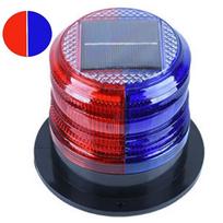Saulės LED mirksintis įspėjamasis švyturys Policijos mirksiklis LED stroboskopai Saulės energija varomas gelbėjimo automobilio avarinis stogo švyturys su magnetiniu pagrindu