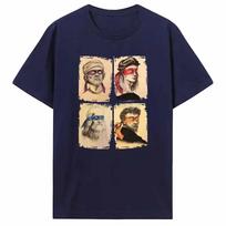 Paauglių Mutantų Vėžliukai  Vyriški trumpomis rankovėmis marškinėliai - Mutantų Ninja Juokingi Grafiniai apvaliu kaklu Cosplay Marškinėliai 3XL beige
