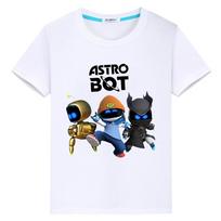 „Game Astro Bot“ marškinėliai vaikams, berniukams, 10 metų, 100 % medvilnės spausdinti anime trumpi Kawaii viršūnės, animacinių filmukų marškinėliai, vienetiniai mergaičių drabužiai 120 balta