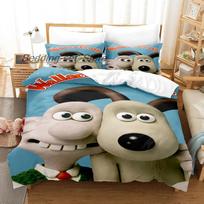 Kawaii Gromit Patalynės Kolekcija Viengulio Dvigulio Pilno Karalienės Karaliaus Dydžio Lovos Kolekcija Suaugusiųjų Vaikų Miegamojo Antklodės Užvalkalų Kolekcijos Spausdinti Anime Su Lovos Lin 70x133cm 2pcs gray