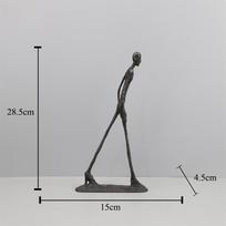 Stovintis žmogus Statulėlė Kambario Dekoras Metalinis Ketaus Akrobatinė Figūrėlė Rankdarbiai Papuošalai Giacometti Garsus Kopija Abstraktaus Meno Skulptūra gray