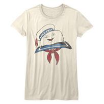 The Real Ghost Busters Stay Puff Marshmallow Face Women's Fitted T Shirt  Unisex T-Shirt M white