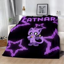 Cute Cartoon CATNAP DOGDAY Printed Blanket Picnic Blankets Warm Blanket Soft and Comfortable Blanket Home Travel Birthday Gift 75x90cm gray