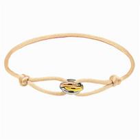 Apyrankė 3 Nerūdijančio plieno metalinis sagties apyrankė Reguliuojamas virvelės Klasikinė apyrankė vyrams Draugystės papuošalai Dovana moterims Adjustable size beige