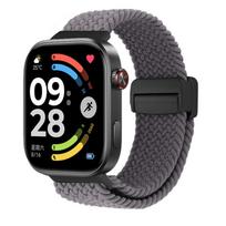Magnetinis Dirželis Redmi Watch 6 5 4 Apyrankė Sportinis Nailoninis Reguliuojamas Pakeičiamas Pintas apyrankė correa Xiaomi Mi Band 8 Pro/9 Pro Redmi watch 5 pilka spalva