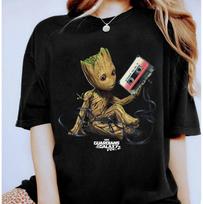 Marvel Galaktikos Globėjai T. 1. 2 Groot Unisex 100% medvilnės marškinėliai Vyriški marškinėliai Viršus Suaugusiems100% medvilnės marškinėliai Vyriški Moteriški marškinėliai Viršus S brown