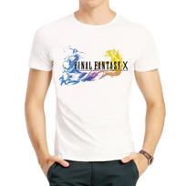 Final Fantasy X Marškinėliai Baltos Spalvos Vyriški Trumpomis Rankovėmis Final Fantasy 10 Logotipas Marškinėliai Viršutiniai Drabužiai Marškinėliai Žaidimas Ff Yuna marškinėliai S beige