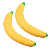 Banano suspaudžiamas žaislas Didelis bananas Streso malšinimo žaislas Minkštas TPR Lėtai atšokantis Fidget žaislas Vaikams Suaugusiems Gimtadienio Kalėdų Dovana Dėmesiui Ir Atsipalaidavimui 2pcs yellow