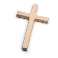 Krikščioniškas medinis kryžius 12 cm(4,7 colio) Kabinamas ant sienos didelis ilgas kryžius dviejų spalvų white