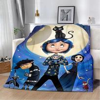 Animacinis Coraline Spausdintas Pledas Pikniko Pledai Šiltas Pledas Minkštas ir Patogus Pledas Namams Kelionėms Gimtadienio Dovana 100cmx150cm