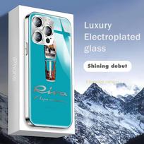 RIVA jachtos telefono dėklas, skirtas iPhone 17 16 15 14 13 12 Pro Plus Max, naujas, galvanizuotas stiklinis dėklas iPhone 16e