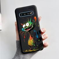 Dėklas Samsung Galaxy S10 S 10 Plus S10E Telefonui Dangtelis Mielas Triušis Panda Dažytas Minkštas TPU Coque Samsung S10 S10+ S10E Funda S10 Plus black