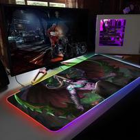W-WorldS Of W-WarcraftS Pelės kilimėlis RGB apšviestas pelės kilimėlis Nešiojamojo kompiuterio pelės kilimėlis Nešiojamojo kompiuterio žaidėjo Kompiuterio stalas Žaidimų priedai RGB600x300x3mm
